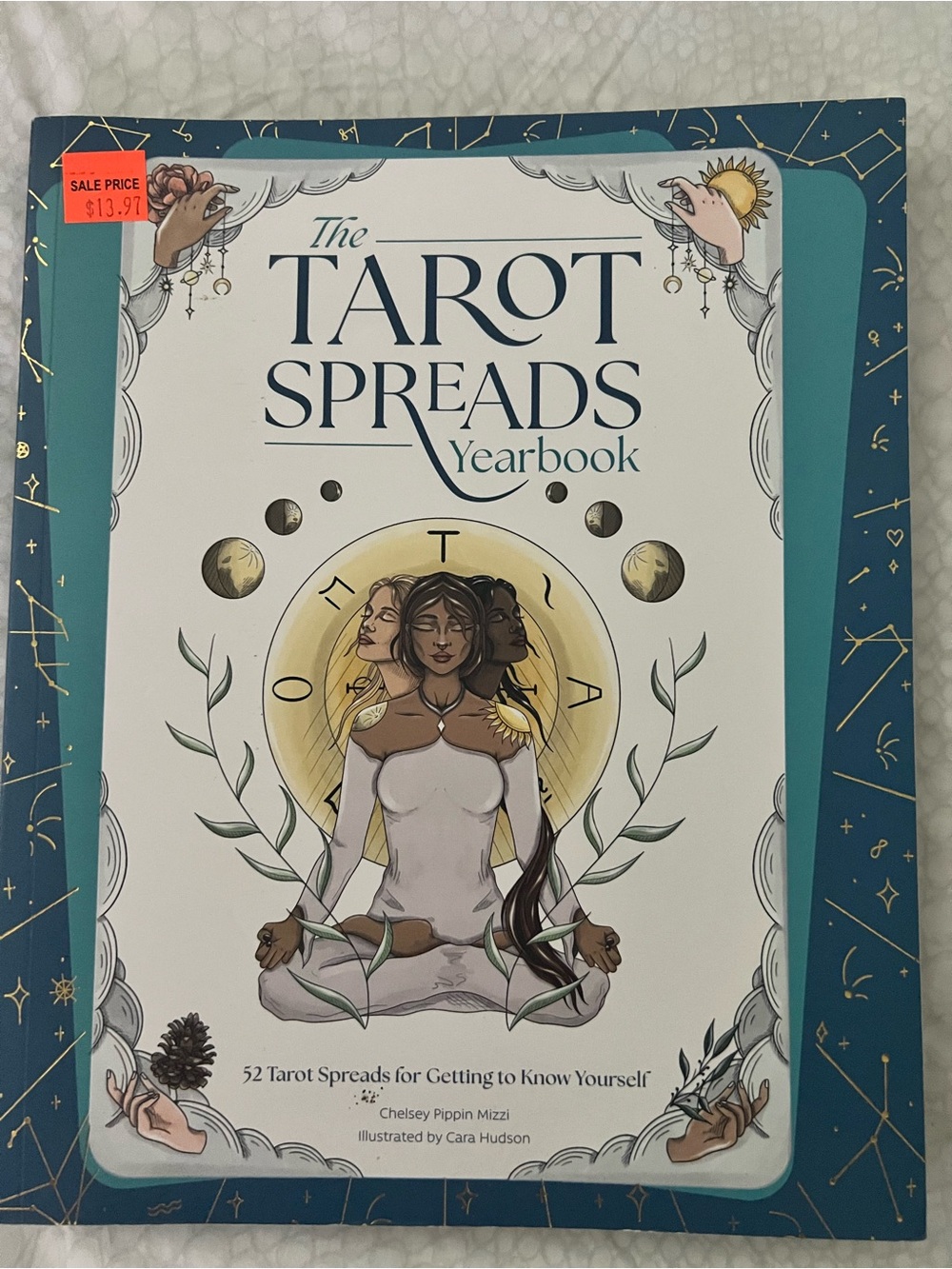 The Tarot Spreads Yearbook - White & Teal Cover